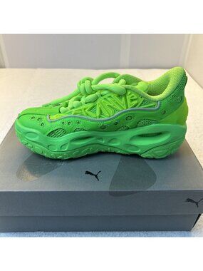 PUMA La Francé RNNR Lace Up Green Glare Neon Green Sneakers Men SZ 7.5 New